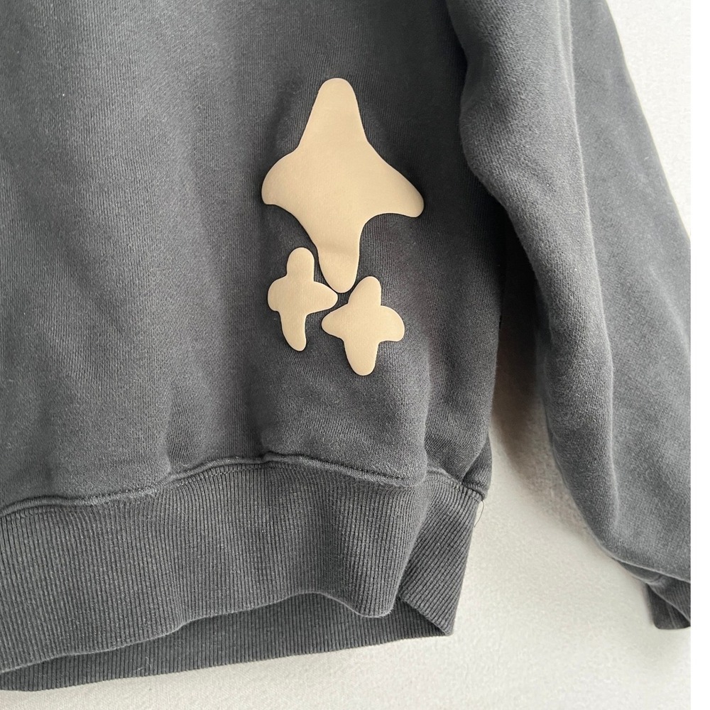 Broken Planet Far Side Of The Moon Hoodie Size M Carbon Grey Puff Print Medium - Picture 9 of 9